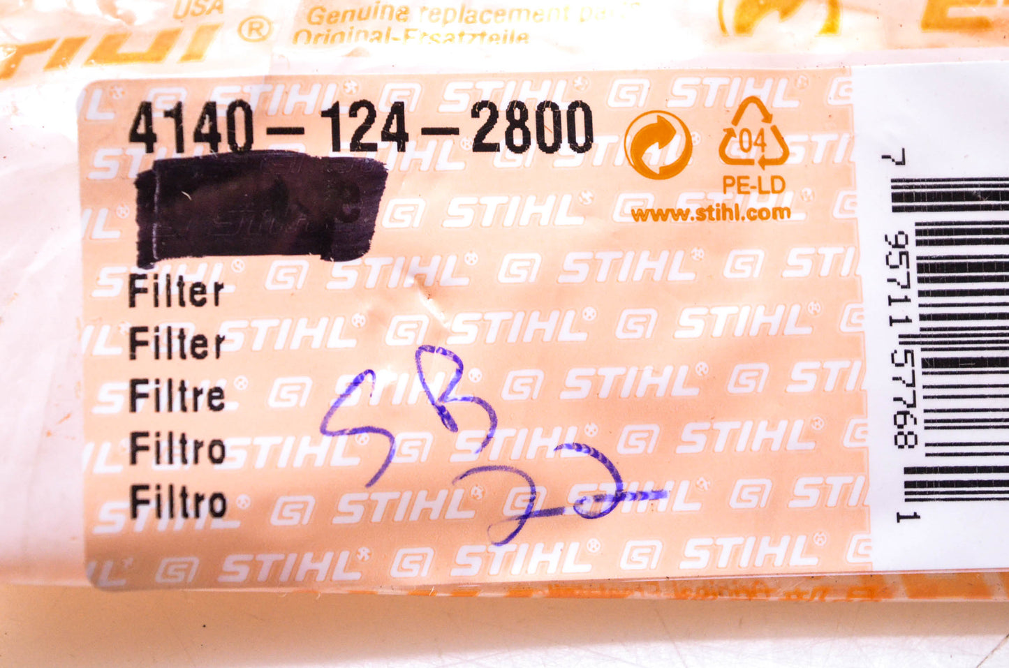 New OEM Stihl 4140 124 2800, 4140-124-2800 Filter NOS