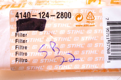 New OEM Stihl 4140 124 2800, 4140-124-2800 Filter NOS