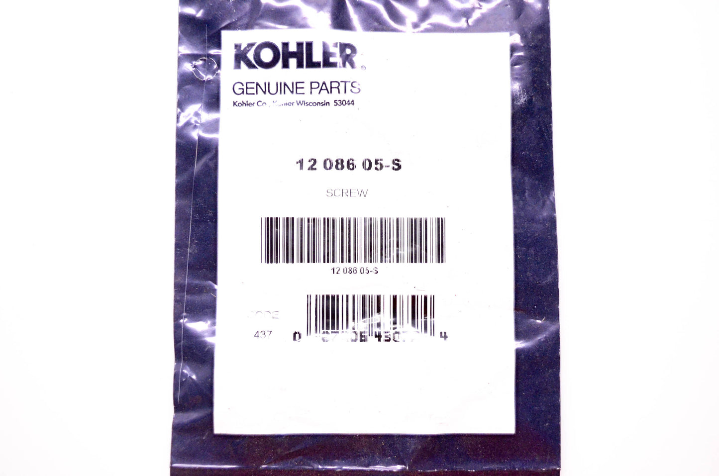 Kohler 12 086 05-S Screw NOS