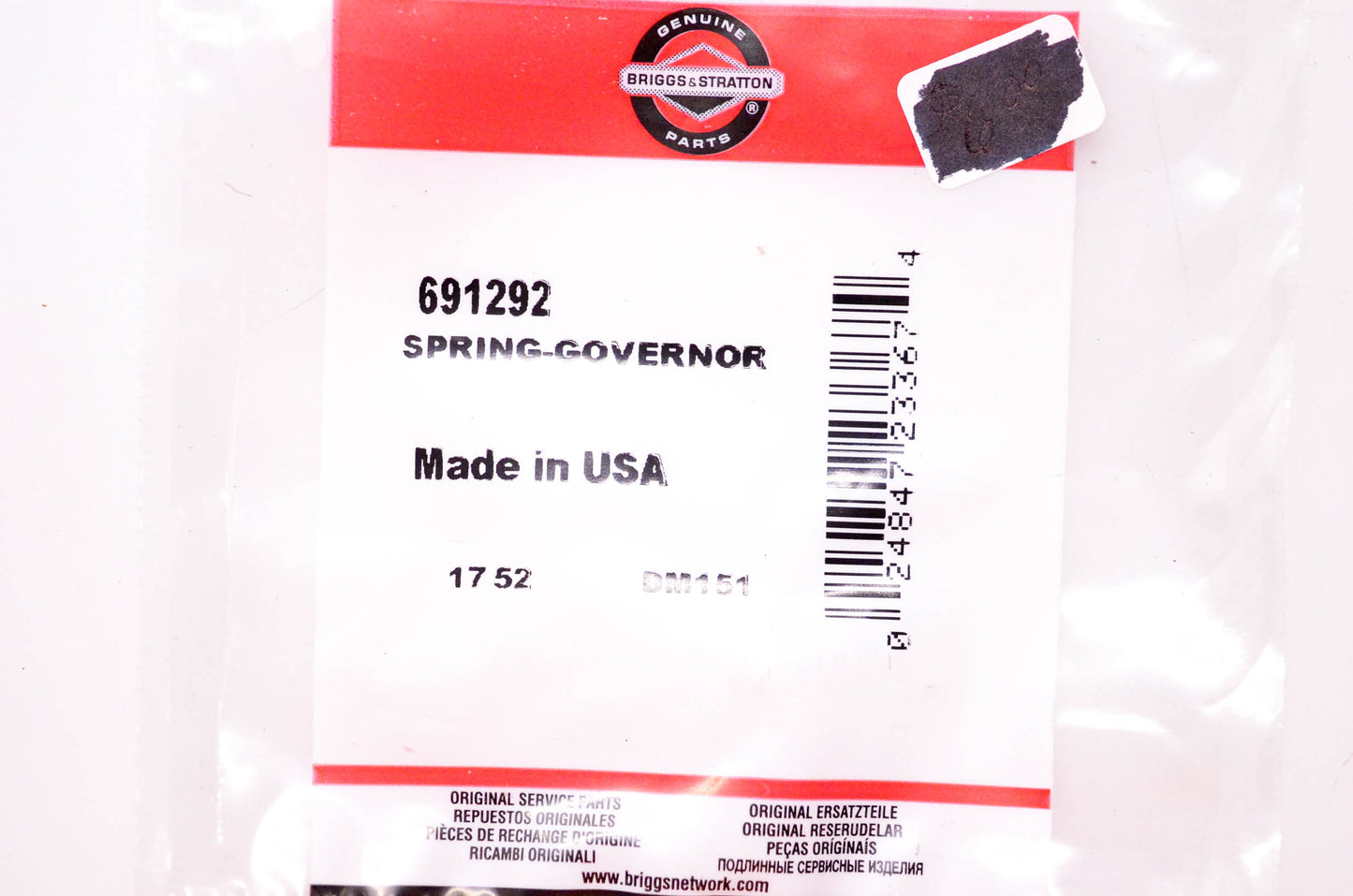New OEM Briggs & Stratton 691292 Governor Spring NOS