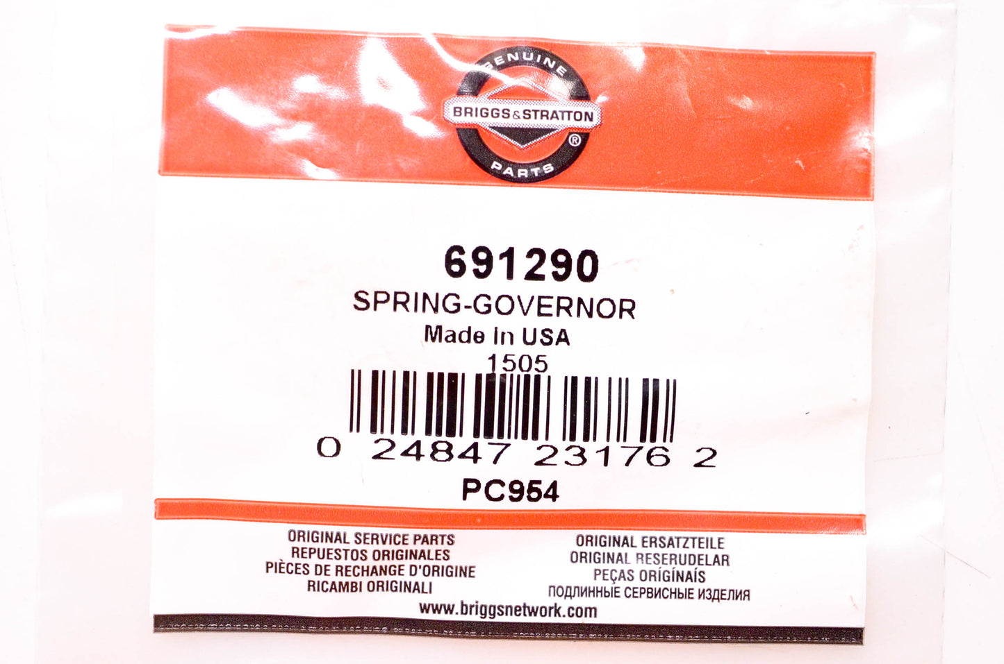 New OEM Briggs & Stratton 691290 Governor Spring NOS