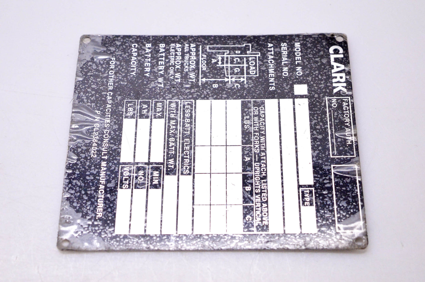 Clark 2364022 Plate NOS