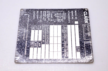 Clark 2364022 Plate NOS