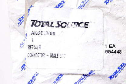 Total Source 7141M Male LPG Connector fits Rego NOS