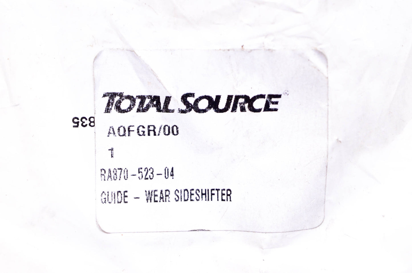Total Source 870-523-04 Wear Sideshifter Guide fits Raymond NOS