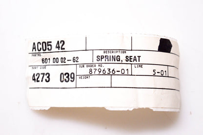 New OEM Husqvarna 601 00 02-62, 601000262 Seat Spring NOS