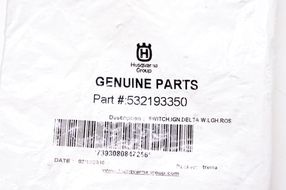 New OEM Husqvarna 532193350 Delta Ignition Switch NOS