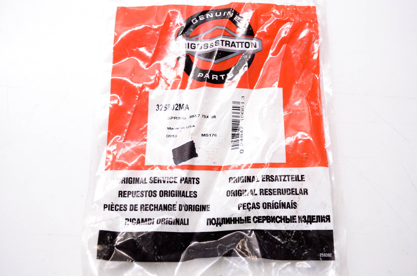 New OEM Briggs & Stratton 325802MA Spring .69X7 75X.08 NOS