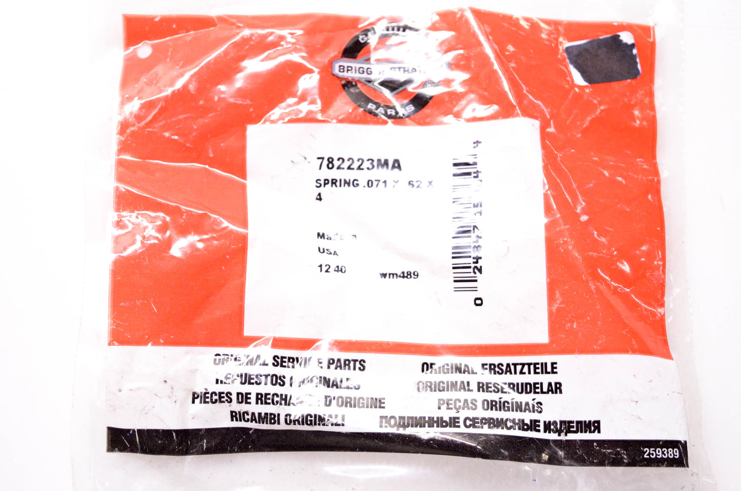 New OEM Briggs & Stratton 782223MA Snapper Spring .071 X .62 X 4 NOS