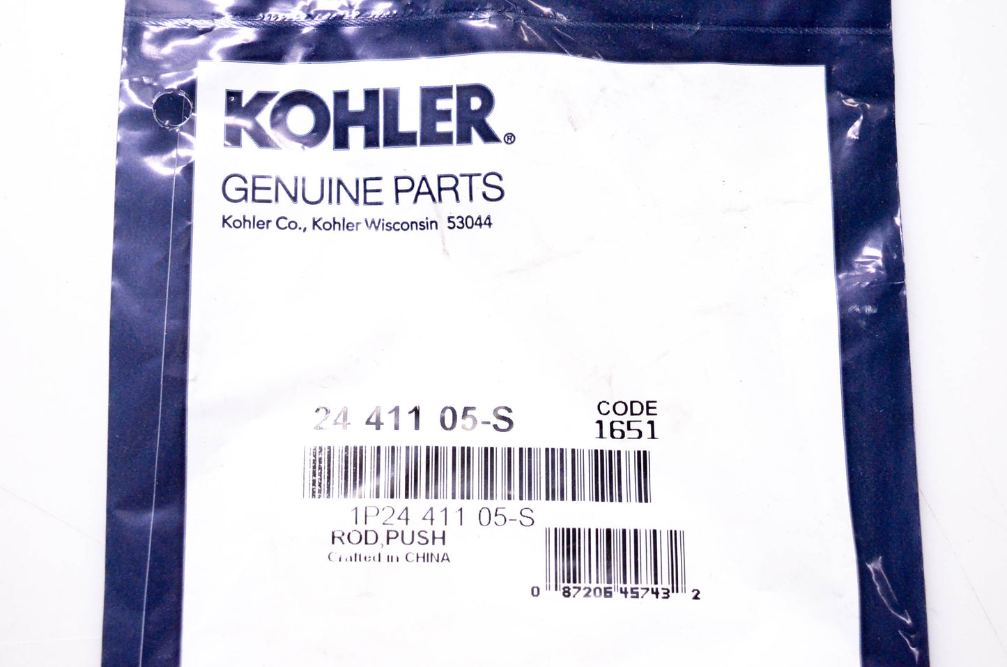 Kohler 24 411 05-S Push Rod NOS