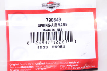 New OEM Briggs & Stratton 790849 Air Vane Spring NOS