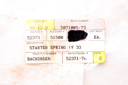 New OEM Husqvarna 507-1005-73 Starter Spring NOS