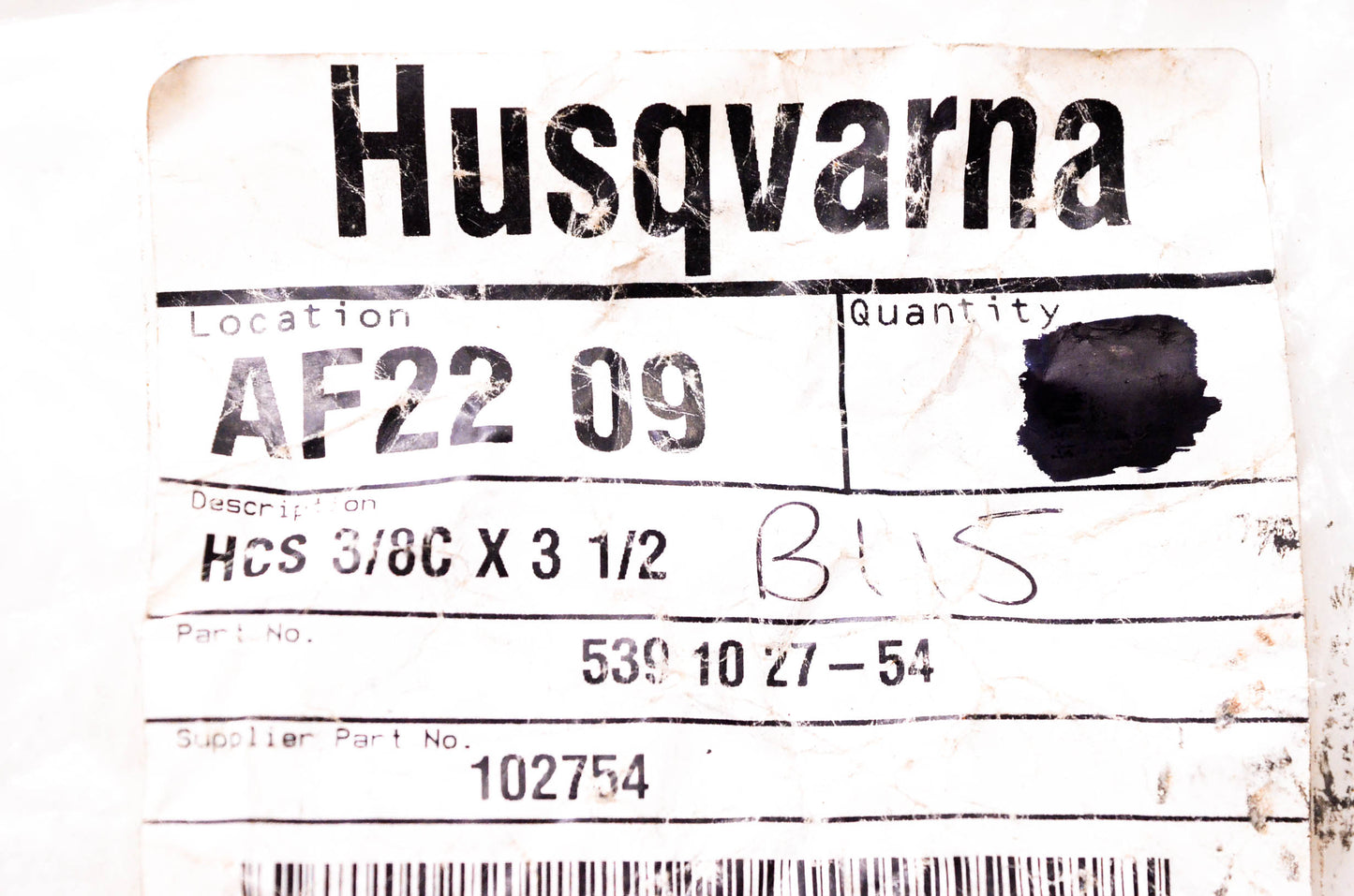 New OEM Husqvarna 539 10 27-54 Screw NOS
