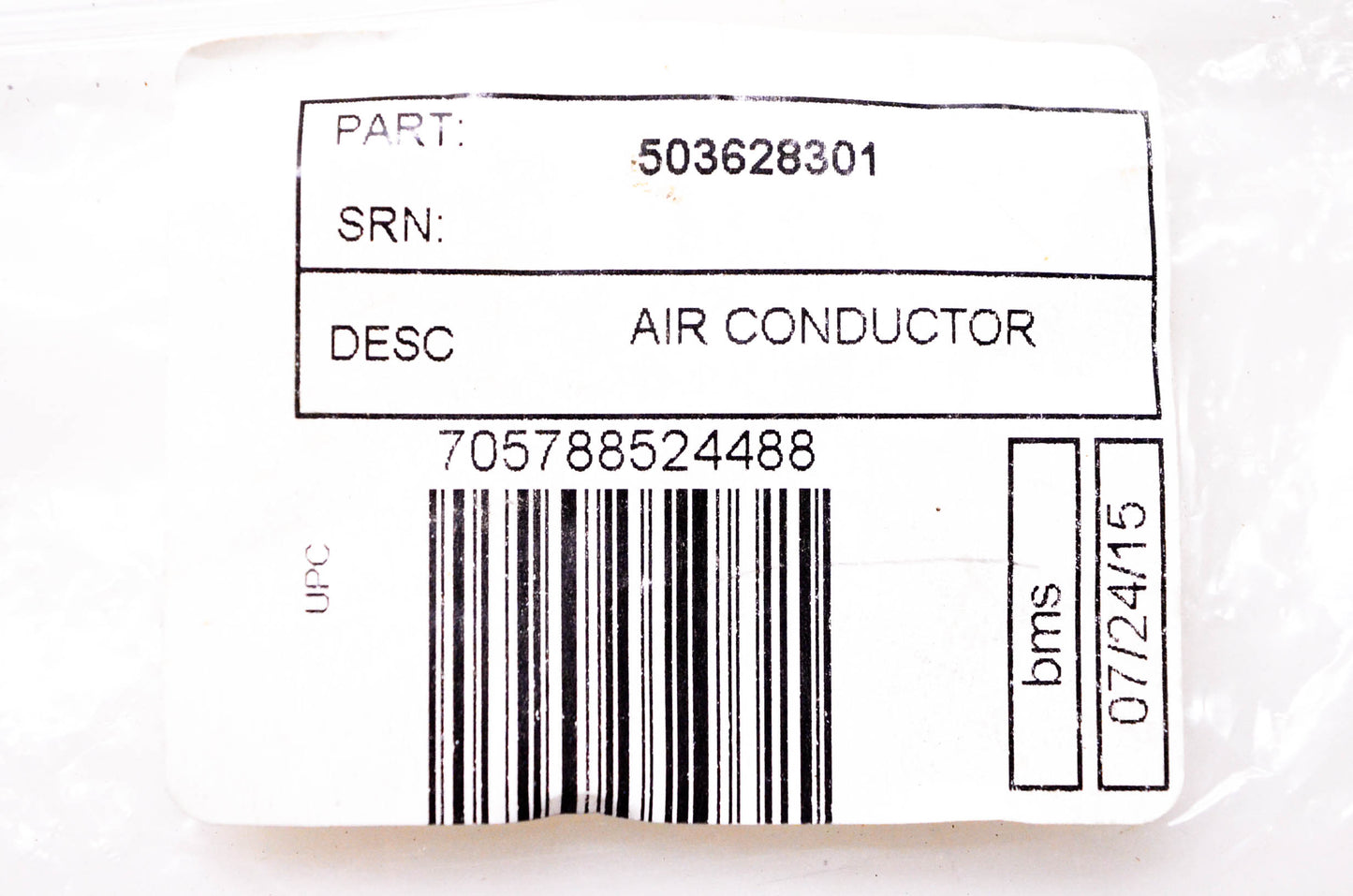 New OEM Husqvarna 503628301 Air Conductor NOS