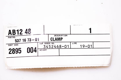 New OEM Husqvarna 537 16 73-01 Clamp NOS