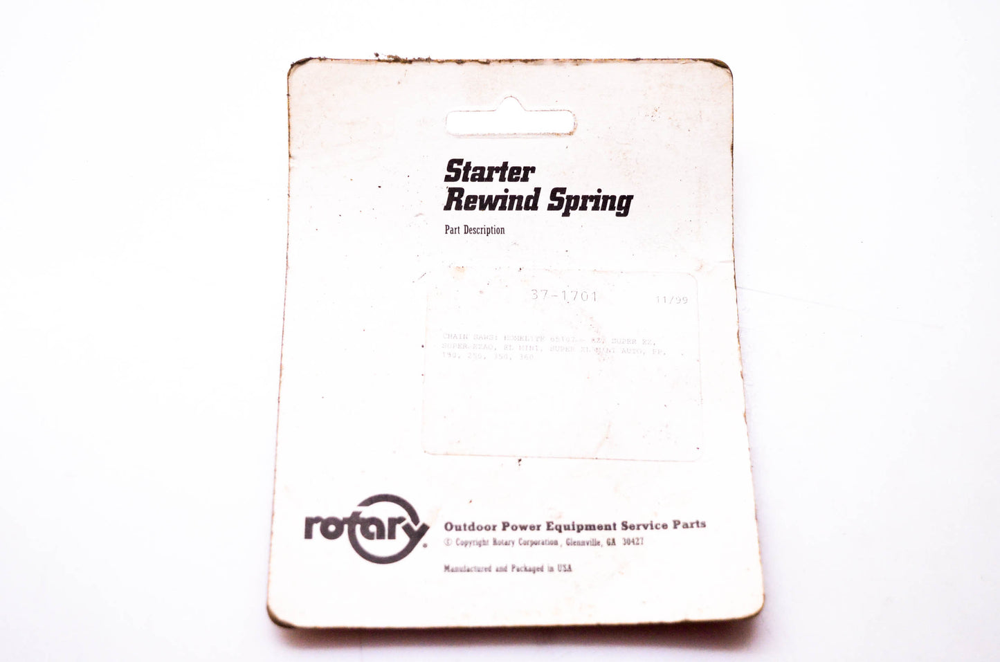 Rotary 37-1701 Starter Rewind Spring NOS