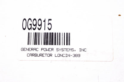 Generac 0G9915 Carburetor NOS