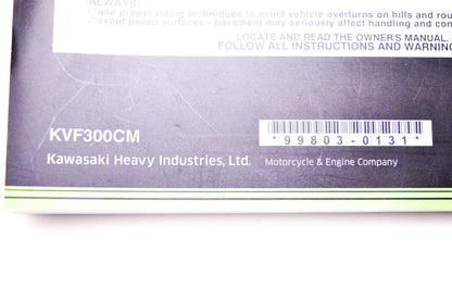 New OEM Kawasaki 99803-0131 Brute Force 300 All Terrain Vehicle Owner's Manual NOS