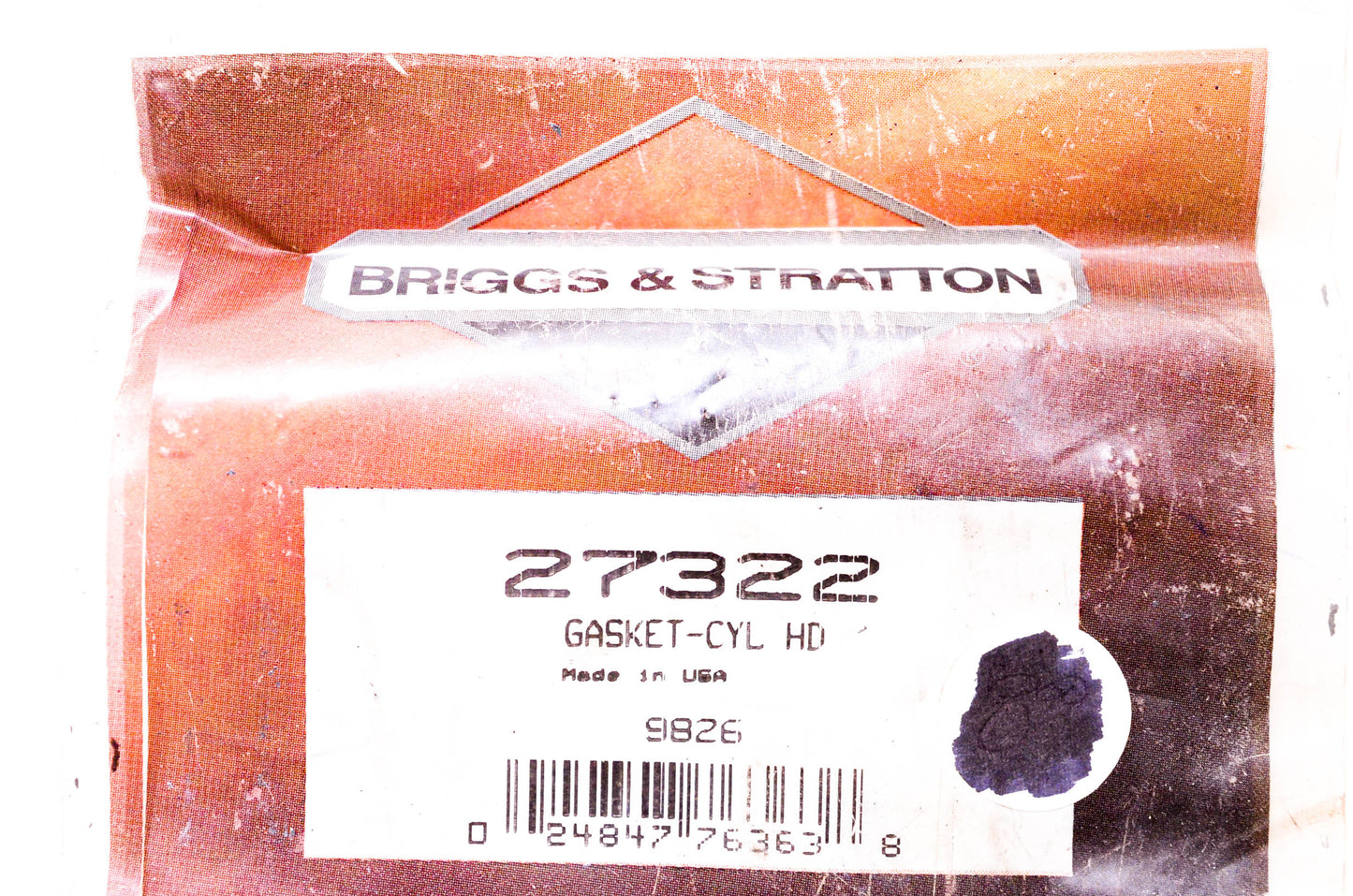 New OEM Briggs & Stratton 27322 Cylinder Head Gasket NOS