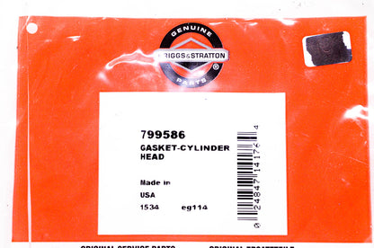 New OEM Briggs & Stratton 799586 Cylinder Head Gasket NOS
