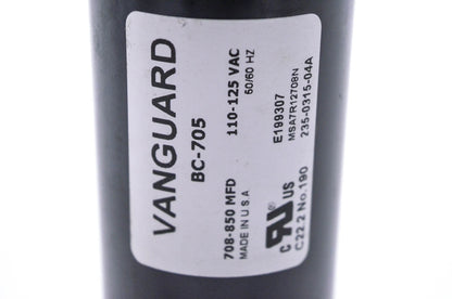 Vanguard BC-705 Electric Motor Start Capacitor NOS