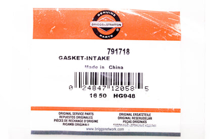 New OEM Briggs & Stratton 791718 Intake Gasket NOS