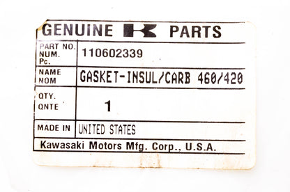 New OEM Kawasaki 110602339 Carburetor Gasket NOS