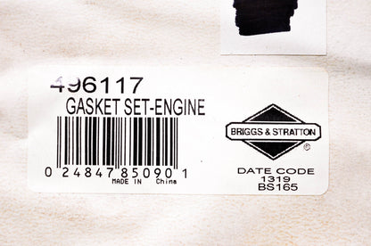 New OEM Briggs & Stratton 496117 Engine Gasket Kit NOS