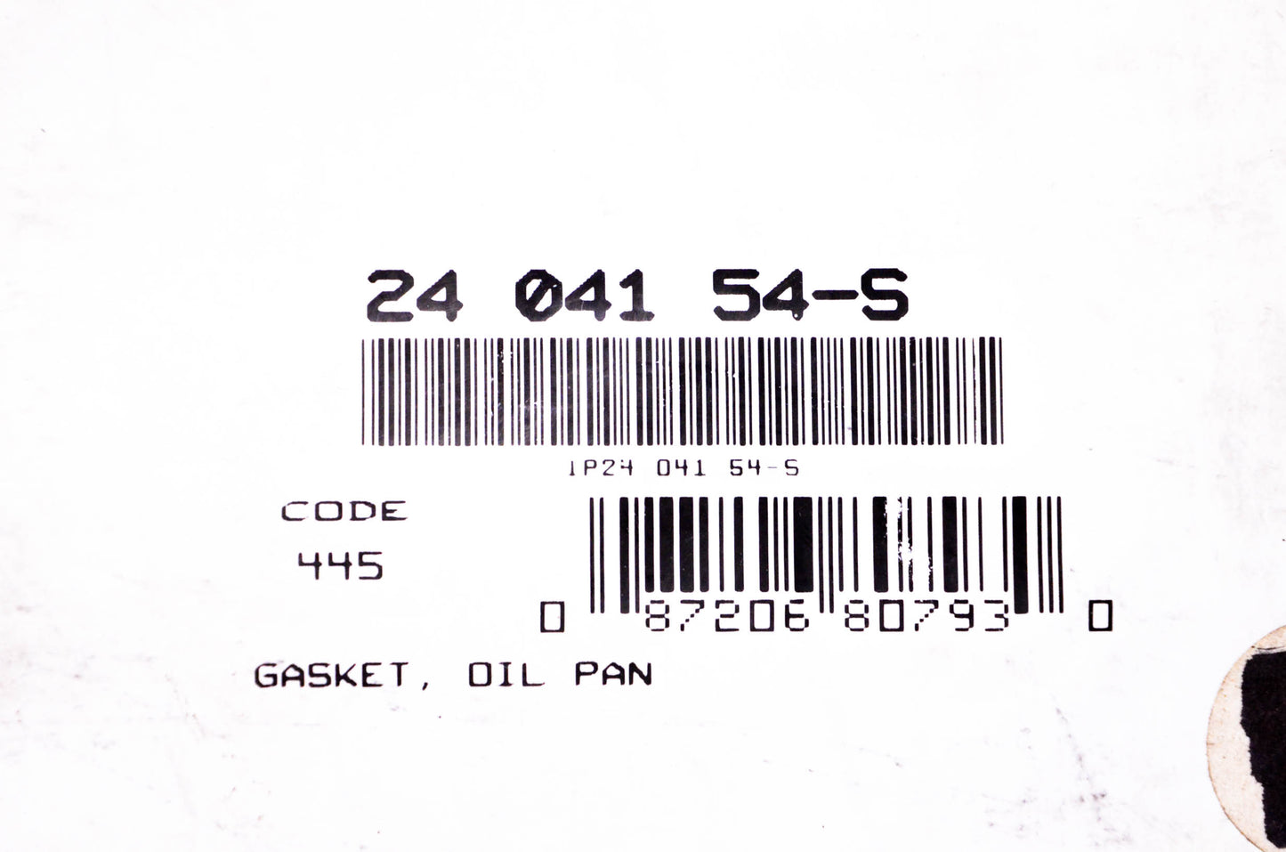 Kohler 24 041 54-S Oil Pan Gasket NOS