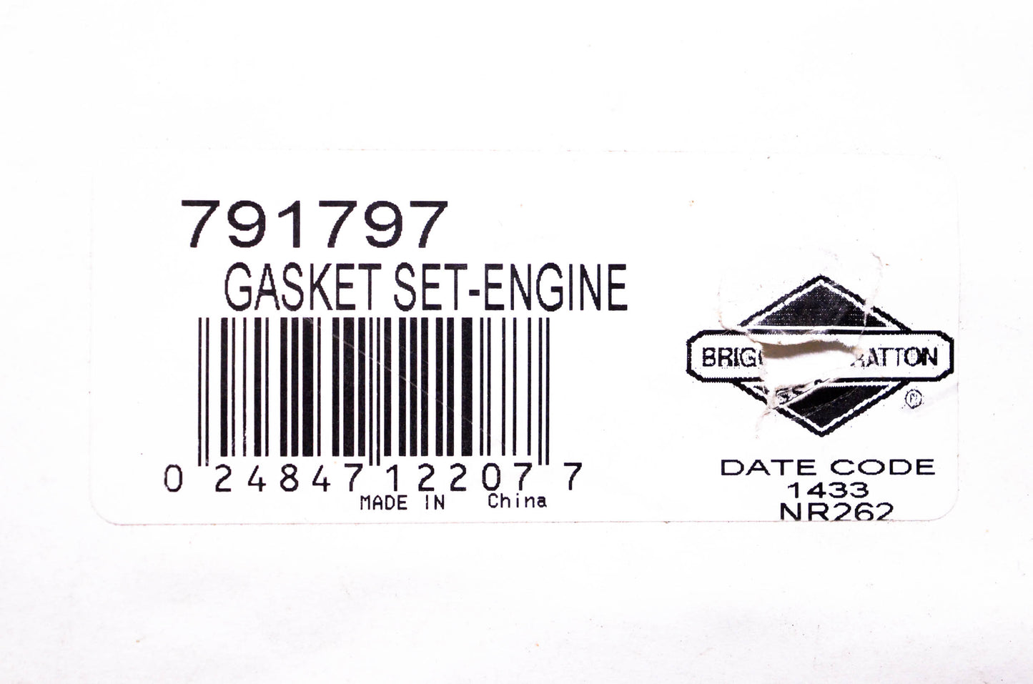 New OEM Briggs & Stratton 791797 Engine Gasket Kit NOS