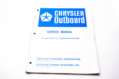 Chrysler Outboard OB981 Service Manual 75 & 105 HP Outboard Motors