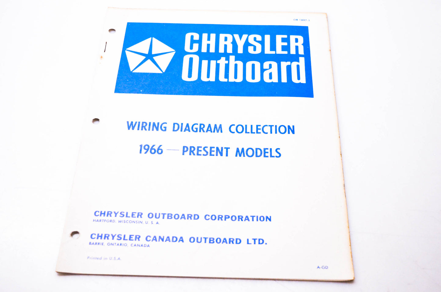 Chrysler Outboard OB1897-1 Wiring Diagram Collection 1966 Present Models