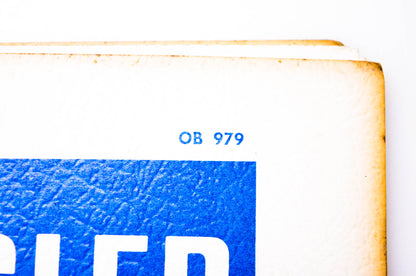 Chrysler Outboard OB979 Service Manual 20 HP Outboard Motors