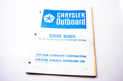 Chrysler Outboard OB1029-1 Service Manual 9.6 9.9 10 12.9 & 15 HP Outboard Motors