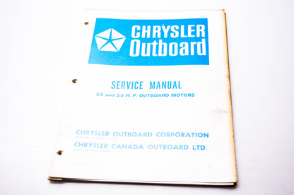 Chrysler Outboard OB976 Service Manual 3.5 & 3.6 HP Outboard Motors