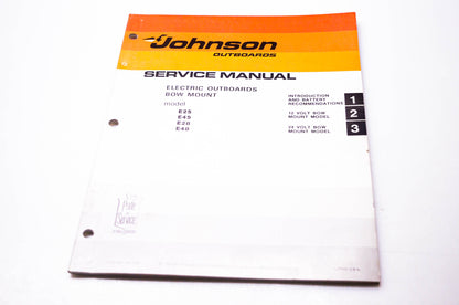 OMC JM-7701 Johnson Outboards Service Manual Electric Outboards Bow Mount