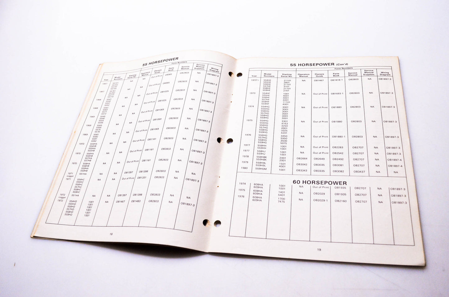 Chrysler Outboard OB 3600 Service Literature Catalog