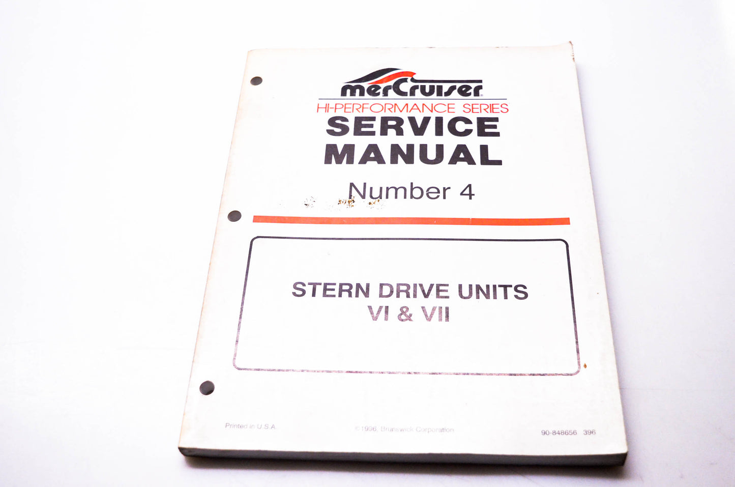 Brunswick Corporation 90-848656 396 MerCruiser Hi-Performance Series Service Manual Number 4
