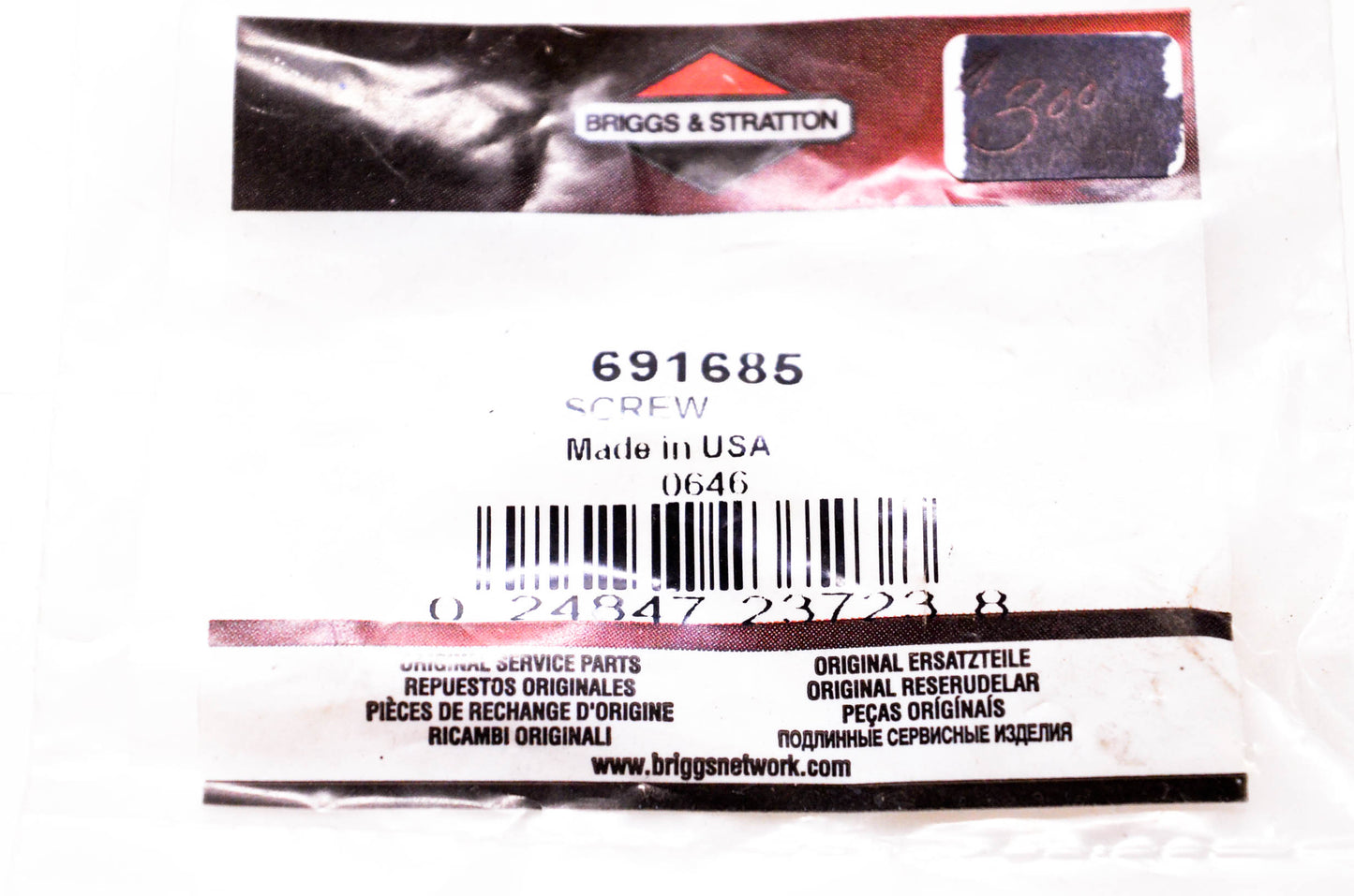 New OEM Briggs & Stratton 691685 Screw NOS