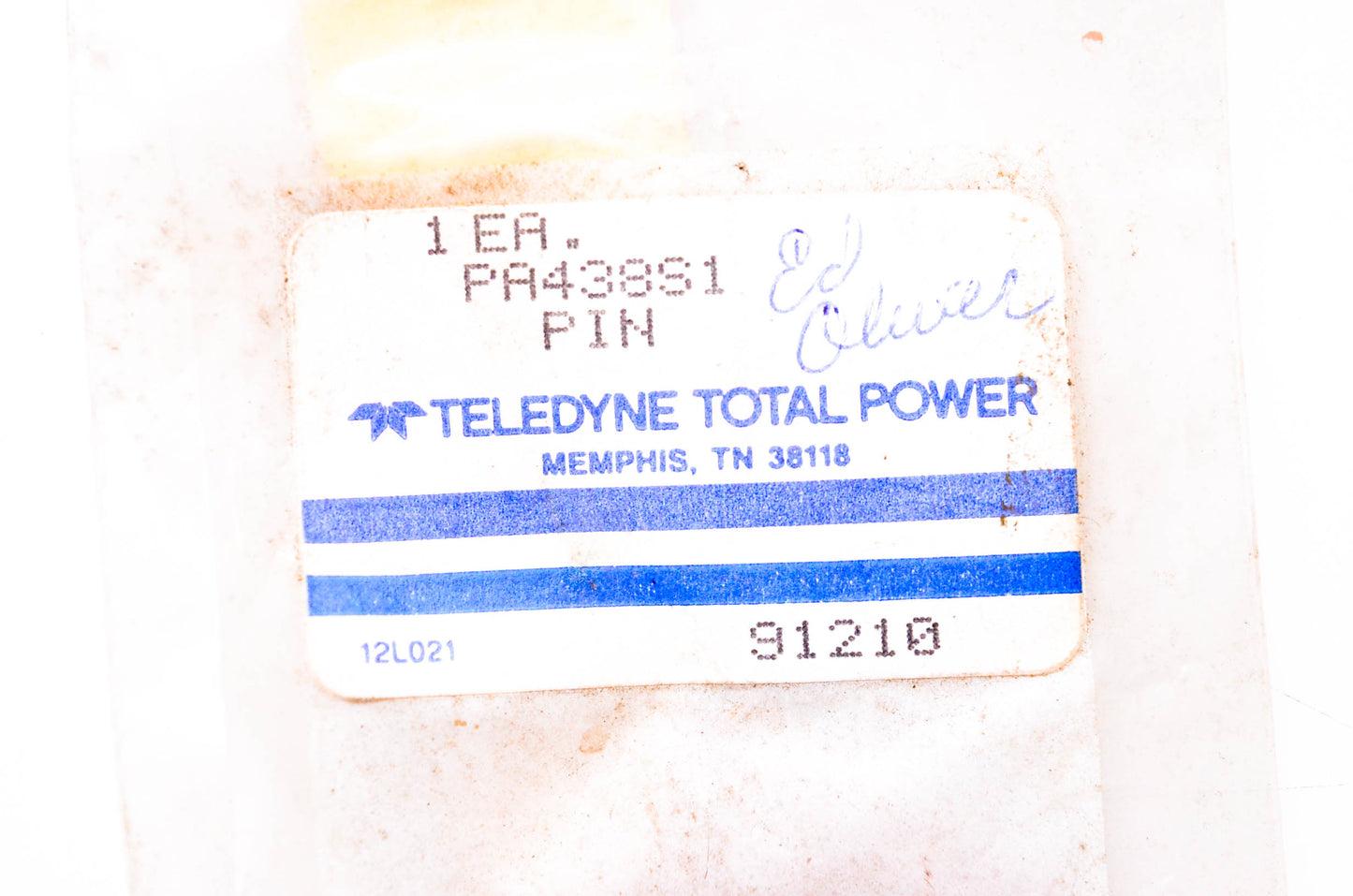 Teledyne Total Power PA438S1 Pin Assembly NOS
