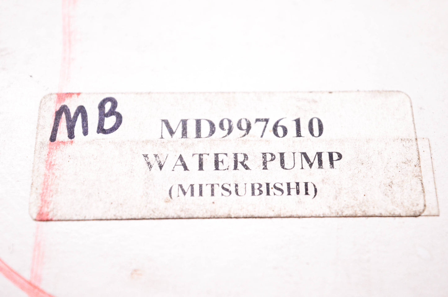 Aftermarket 997610, MB997610 Water Pump & Gasket fits Mitsubishi NOS