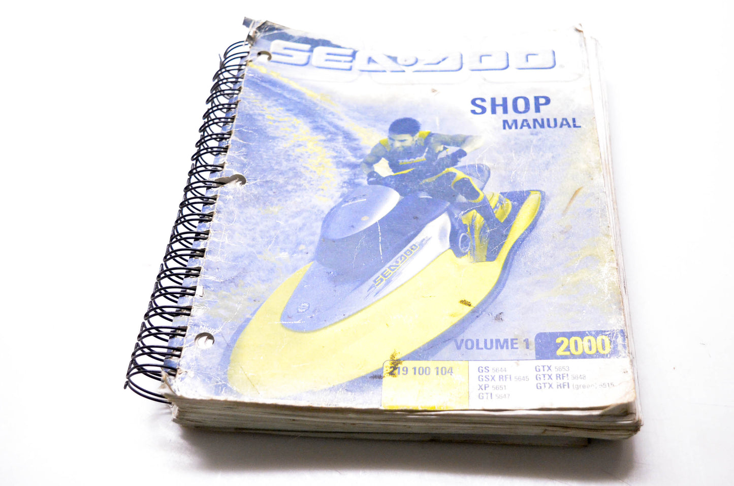 Bombardier 219 100 104 Sea Doo Shop Manual 2000 Volume 1