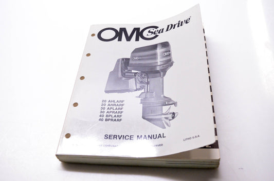 OMC 507763 Sea Drive Service Manual 20 AHLARF 20 AHRARF 30 APLARF 30 APRARF 40 BPLARF 40 BPRARF