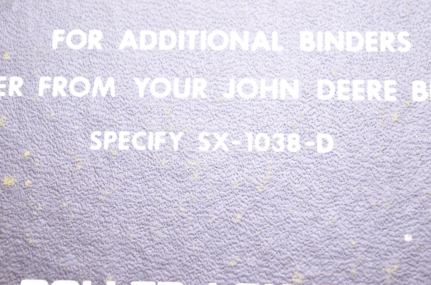 OEM John Deere SX-1038-D Parts Catalog