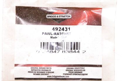 New OEM Briggs & Stratton 492431 Ratchet Pawl NOS