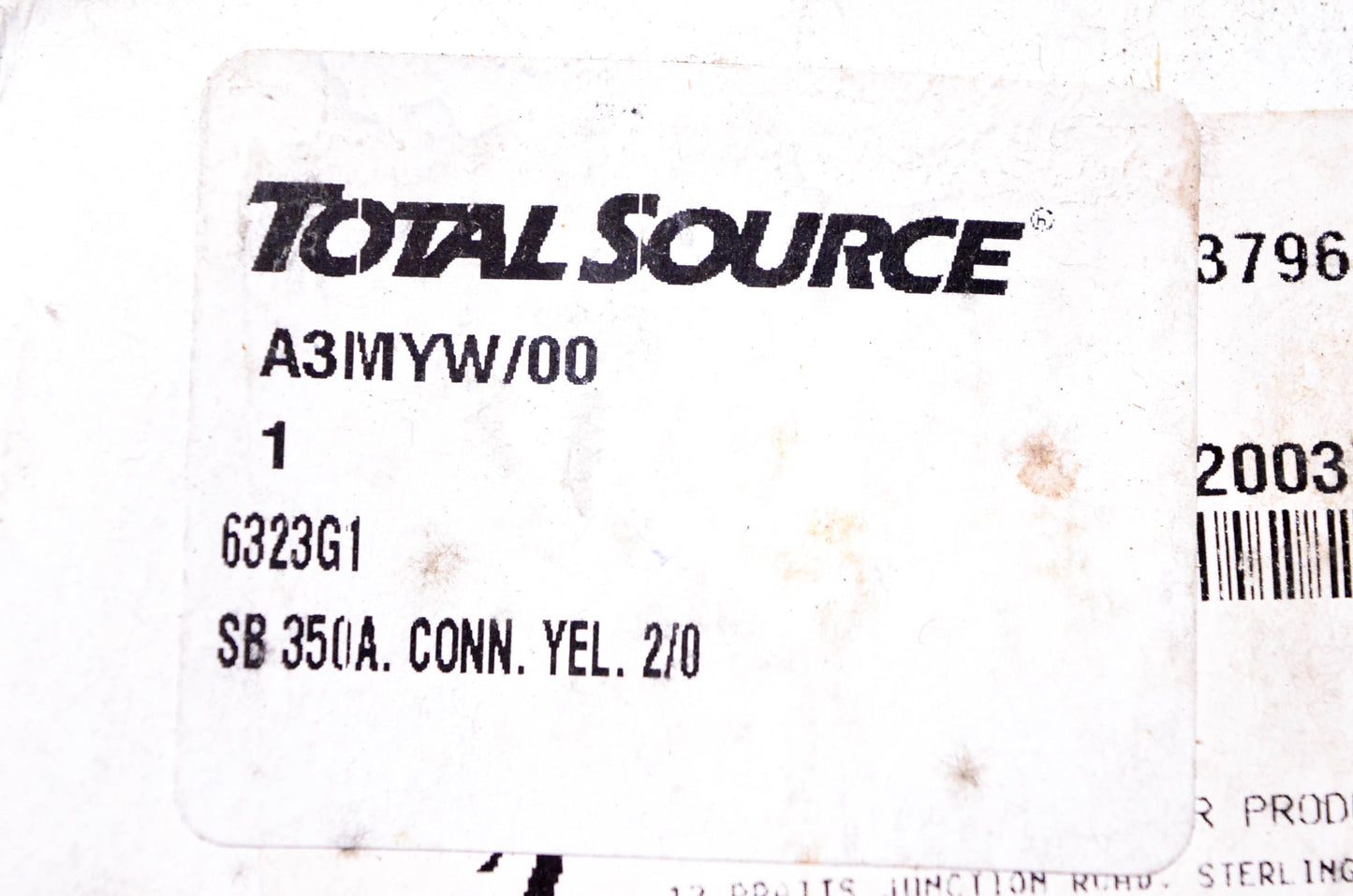 Total Source 6321G1 Anderson Power Products SB Housing Kit Yellow 350A NOS