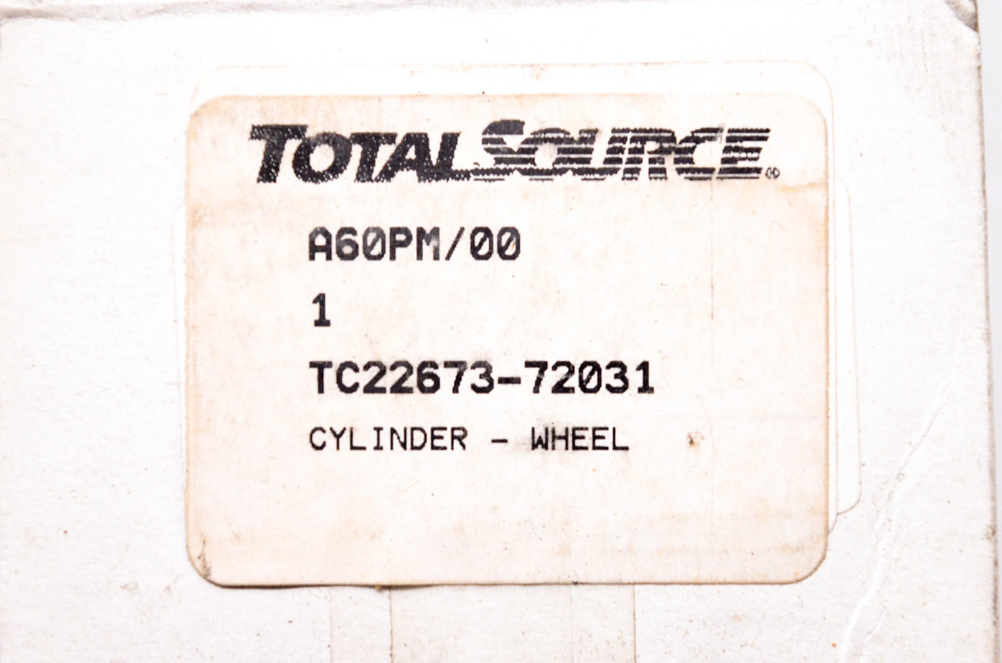 Total Source 22673-72031 Wheel Cylinder NOS