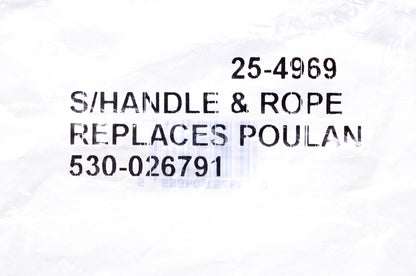 Rotary 25-4969, 530-026791 Handle & Rope NOS