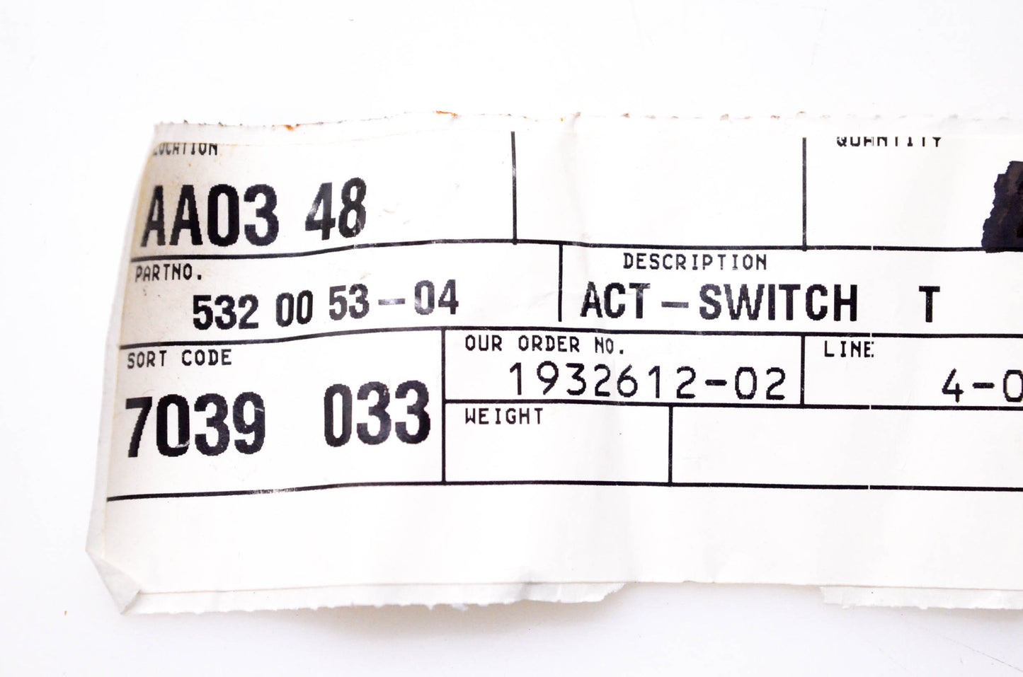 New OEM Husqvarna 532 00 53-04 Actuator Interlock Switch NOS