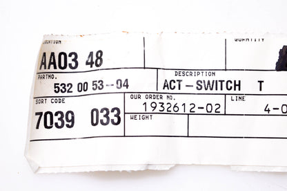 New OEM Husqvarna 532 00 53-04 Actuator Interlock Switch NOS